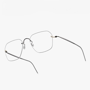 LINDBERG林德伯格2566眼镜框 时尚超轻无框钛眼镜框配近视度数