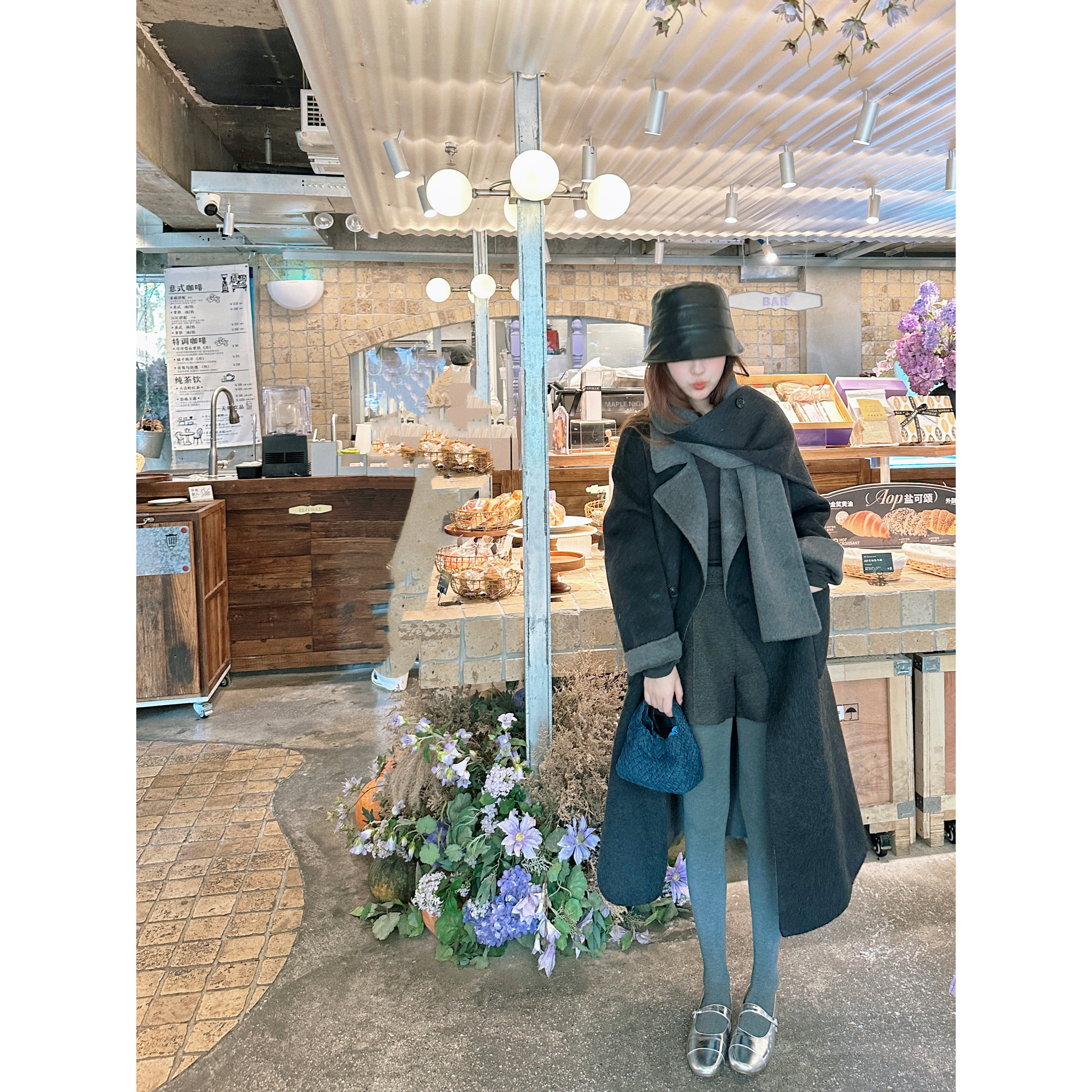 WANNANKE 搭配王者 秋冬气质立裁毛呢高腰短裤显瘦靴裤