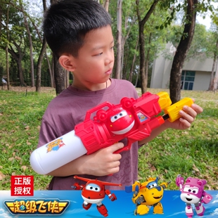 超级飞侠水枪儿童玩具乐迪小爱多多抽拉式喷水大容量泼水节打水仗