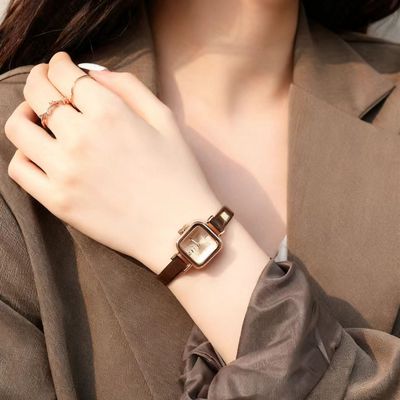 瑞士认证全自动小方糖机械手表女款正品小众轻奢防水高档