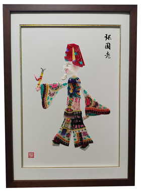 民间特色手工艺品陕西华州华县皮影装饰八仙过海摆件礼品吉祥传统