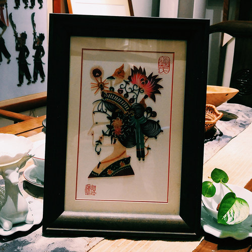 民间特色手工艺品陕西汪氏皮影装饰头茬摆件中国风特色礼品商务