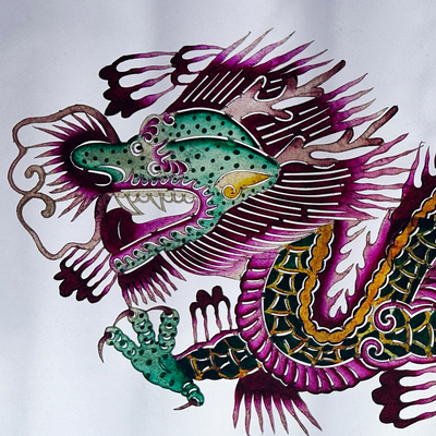 陕西华县皮影华州飞龙在天装饰画镇宅礼物牛皮非遗手工乔迁三节龙