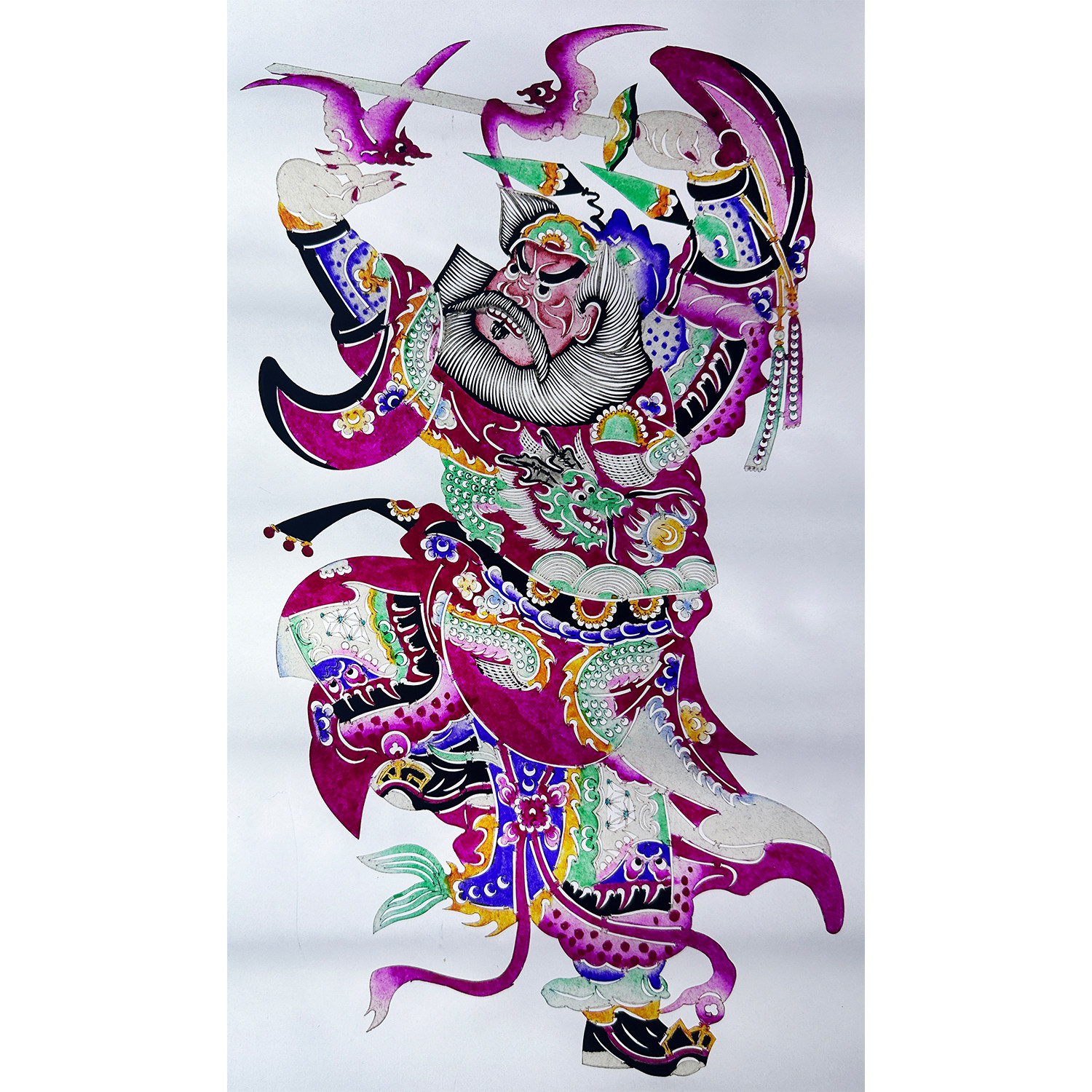 华县皮影钟馗财神天官赐福寿星手工牛皮礼物财神爷镇宅乔迁礼物