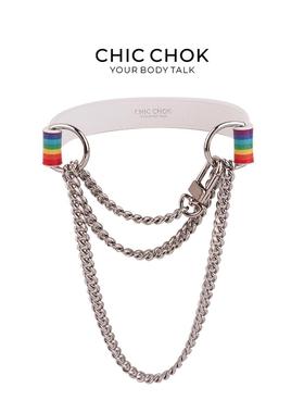 欧美进口原创真皮项圈LOGO刻字