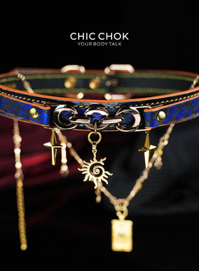 CHICCHOK太阳蓝金叠戴颈圈项圈