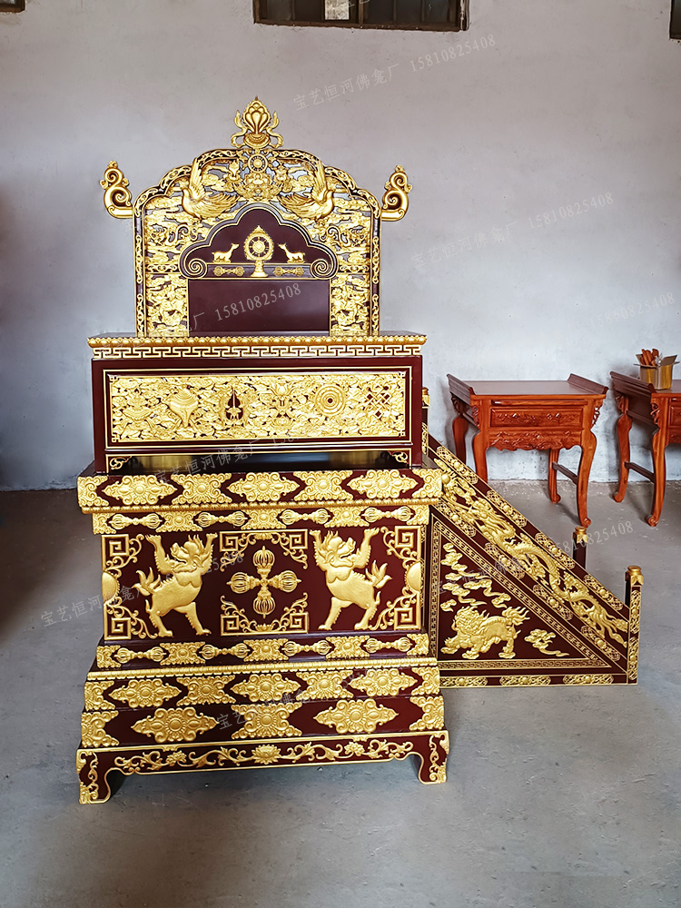 宝艺恒河佛龛藏式法座上师讲经台