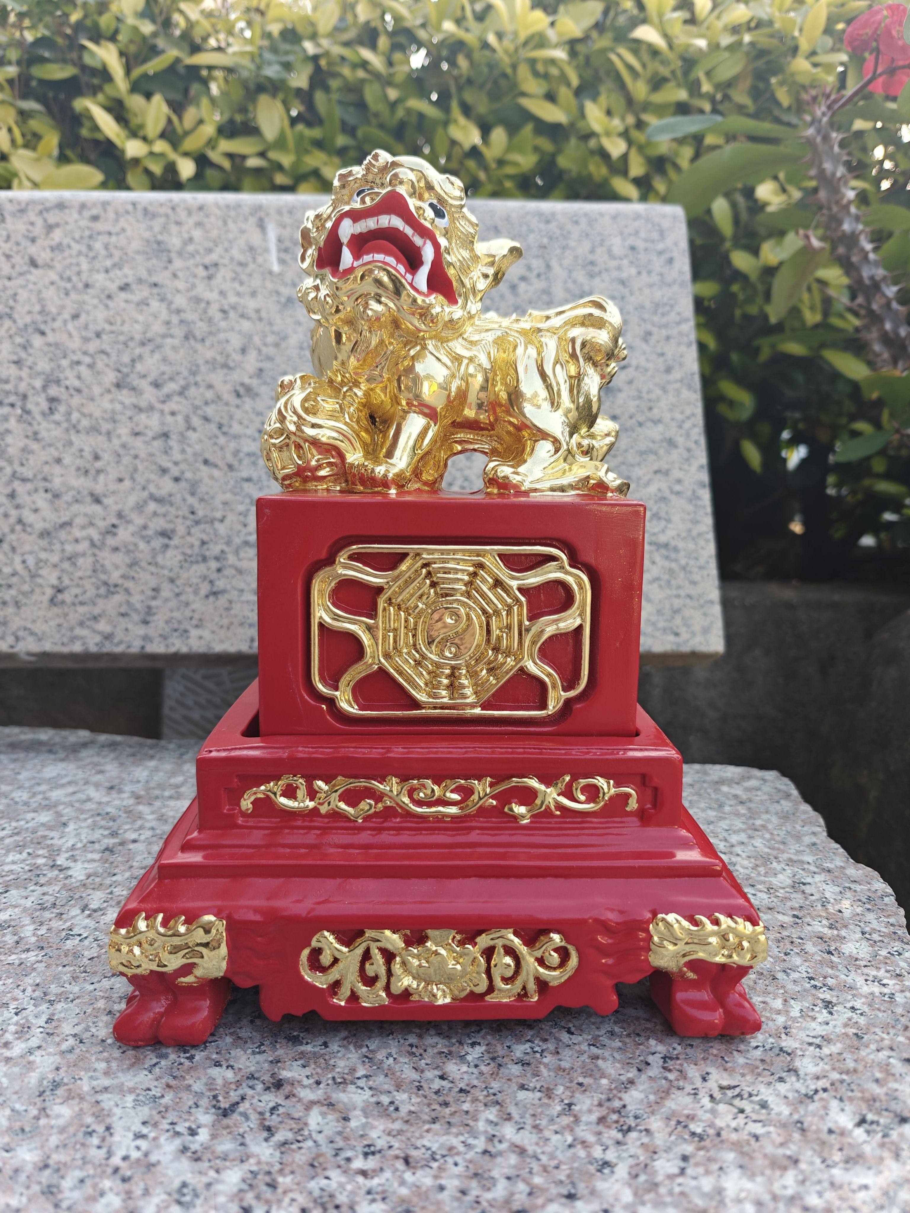 12X12厘米狮印神明印章真金香樟木雕精品雕刻摆件身印定制