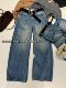 女韩系高腰百搭休闲直筒阔腿裤 JEANS8265 35直筒牛仔裤 MV.AOAO