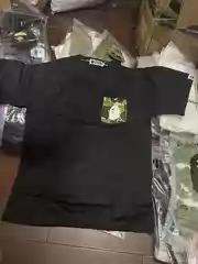 Shanghai Bape Special Offer Men's Pocket Short-Sleeve T-Shirt