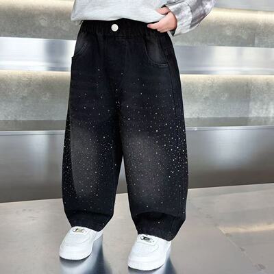 男小童牛仔裤宽松萝卜裤