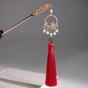 古风汉服头饰流苏发簪步摇新娘簪子古装发饰高级感仙女盘发拍照