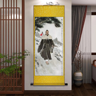 祖师爷神像纯阳吕祖张三丰谭长真孙不二马丹阳郝大通画像丝绸挂画