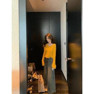 徐秋阳 姜糖  长袖针织衫显瘦时尚秋季新款百搭舒适上衣#364