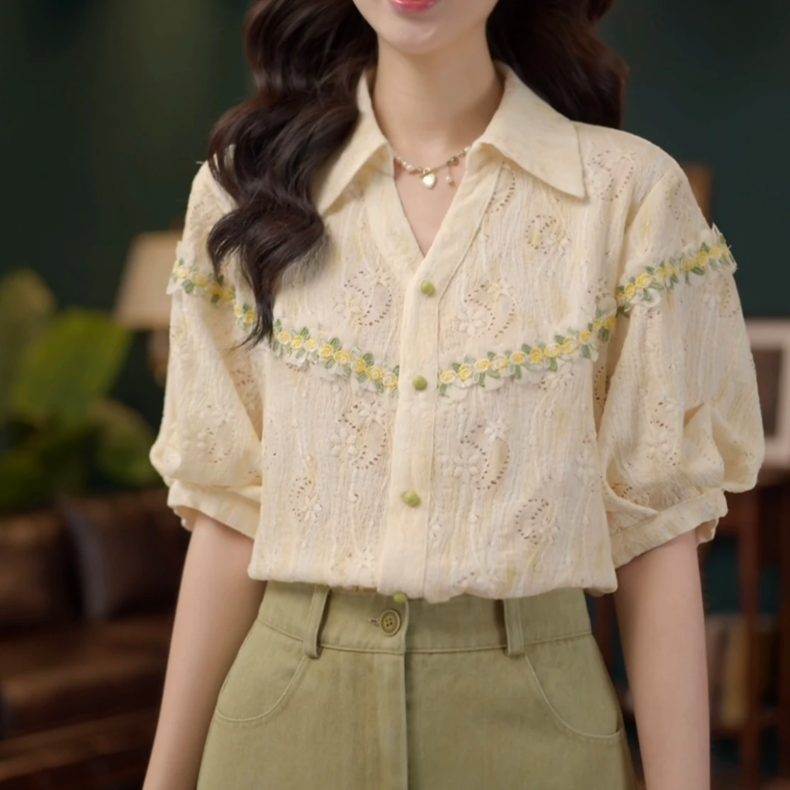 百搭短袖衬衫女夏季上衣
