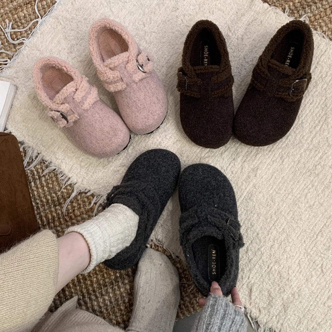 内增高加绒棉鞋女冬季外穿保暖