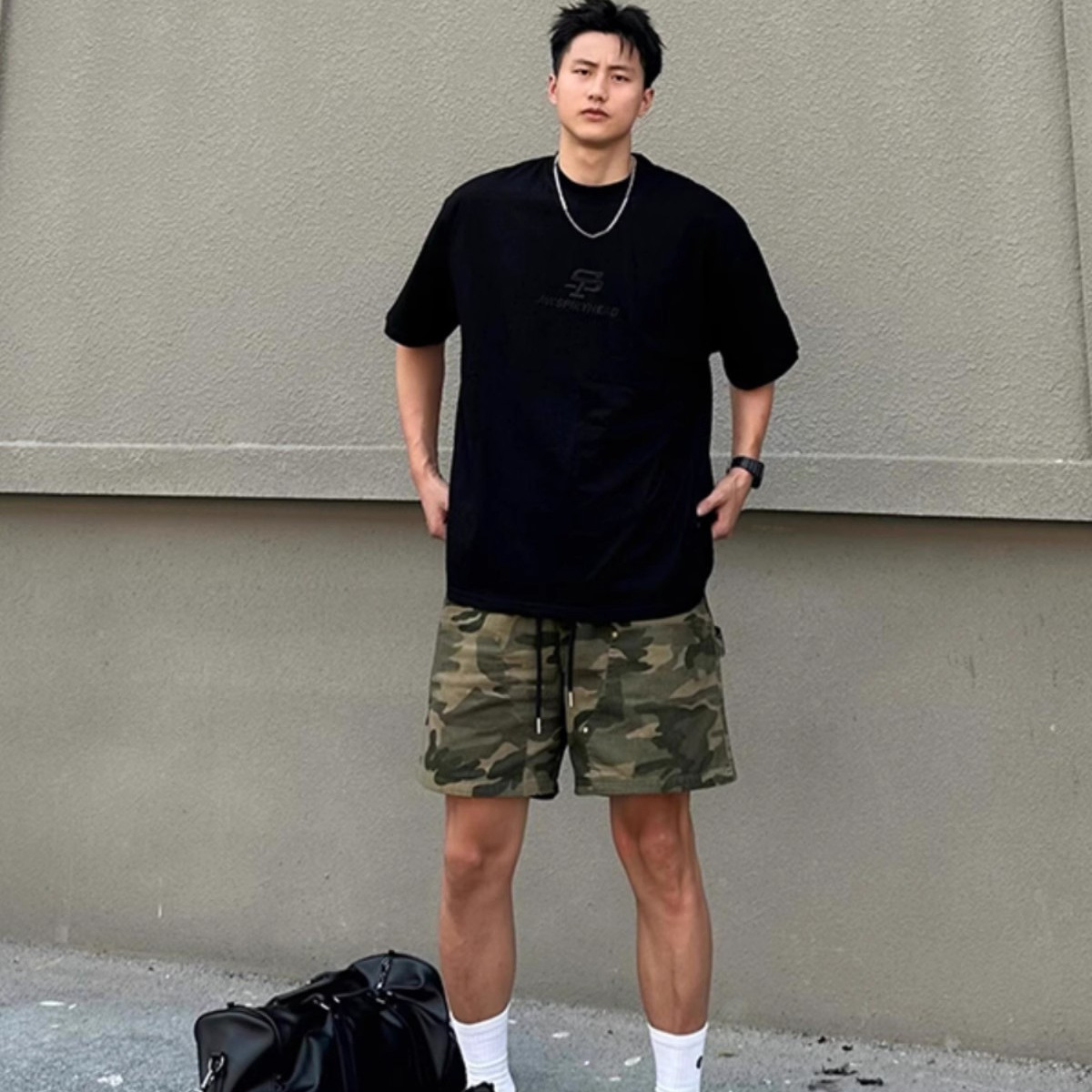 迷彩短裤男夏季宽松工装五分中裤