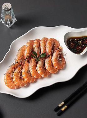 饺子盘白灼虾盘有格带醋碟子农家乐酒店餐厅饭店专用家用薯条饺盘