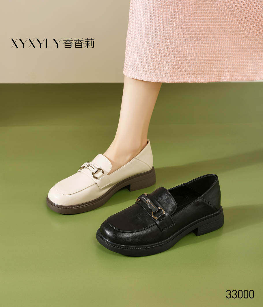 香香莉女鞋2026春季新款33000深口圆头低跟乐福鞋百搭舒适工作鞋,女鞋,乐福鞋（豆豆鞋）,淘宝优惠券,粉丝福利购,淘宝优惠卷