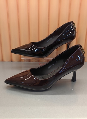 香香莉30625新款女鞋2025春秋季细跟高跟鞋女尖头浅口单鞋女