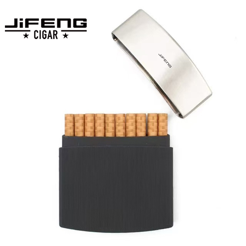JIFEN透明上市优质塑料甩卖季风10只装烟盒男士金属创意防水保护