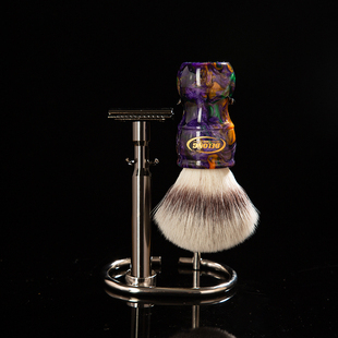 德龙S3高级 26人造纤维打泡刷 人造丝剃须刷 彩色树脂手柄