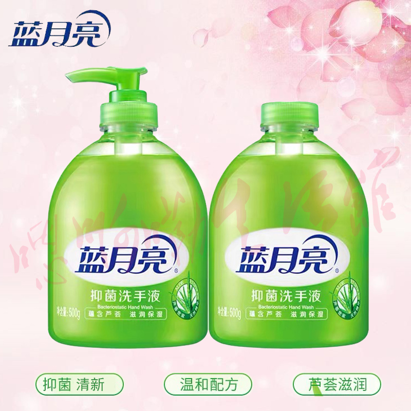 蓝月亮洗手液芦荟抑菌500g大瓶装易清洗洁净淡雅留香厨卫家庭实惠