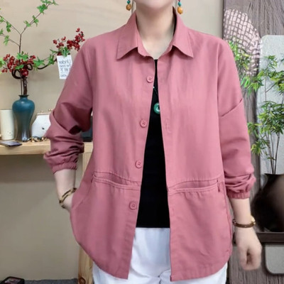 2026新款纯色翻领衬衫长袖衬衣薄