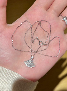 公主的裙摆项链千金贵气锁骨链送女友新年情人节礼物2026新款配饰