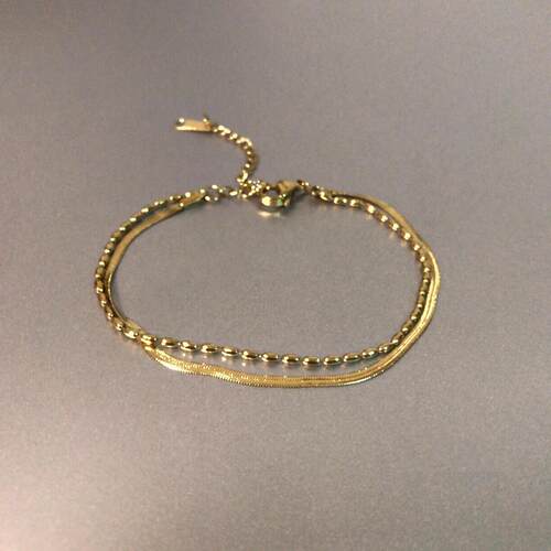 Vintage 古着 | Golden - Ear Soft Bracelet 金穗柔环不掉色手链
