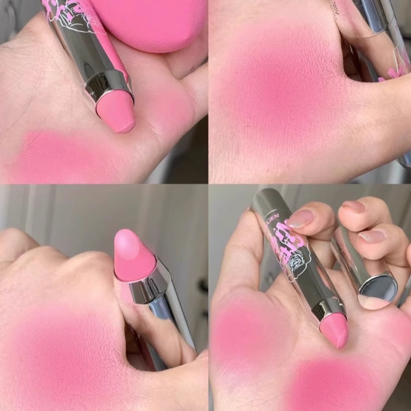 那柚腮红膏蜡笔膏转粉膨胀色