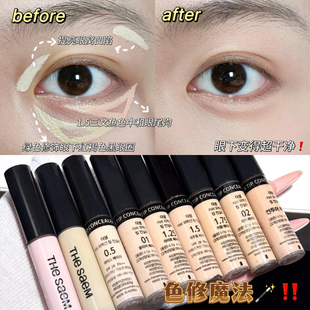 色修魔法!The Saem得鲜遮瑕液高光面部遮瑕泛红黑眼圈遮瑕膏痘印