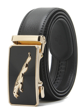 男士真牛皮皮带春季新款休闲百搭腰带中青年自动扣商务裤带R389