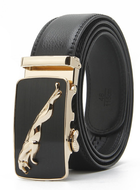 男士真牛皮皮带春季新款休闲百搭腰带中青年自动扣商务裤带R381