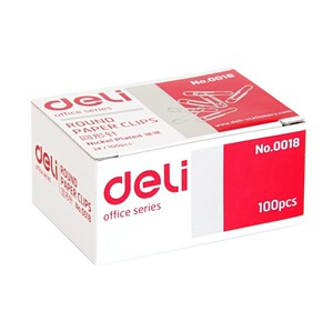 包邮得力文具 deli 0018回形针曲别针电镀表层持久光亮 29mm100枚