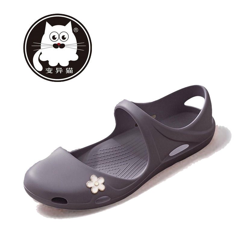 变异猫沙滩鞋洞洞鞋一体凉鞋赶海女涉水鞋溯溪游泳运动漂流包头拖