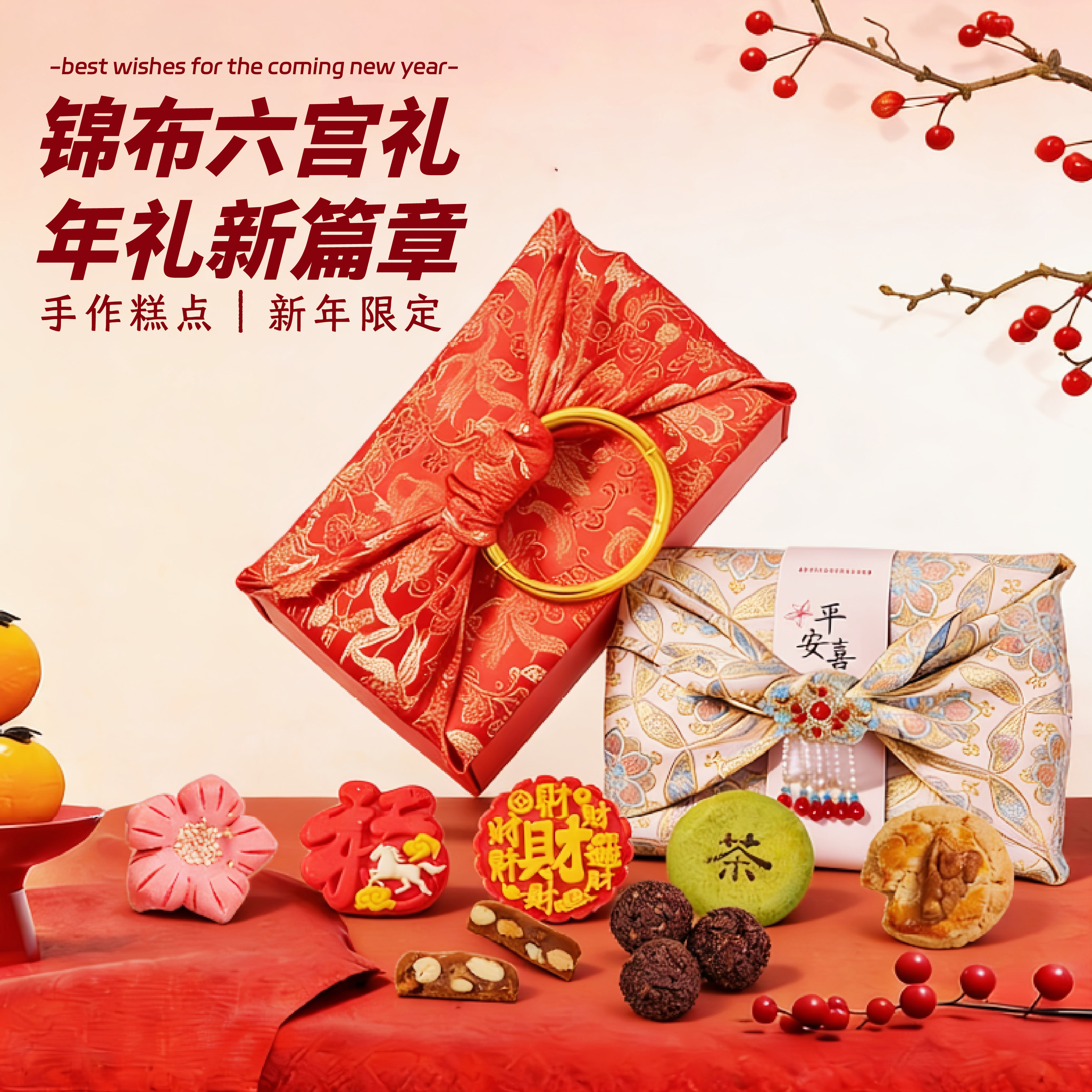 春节新年送礼中式糕点礼盒走亲戚桃花酥零食苏州特产伴手礼送长辈