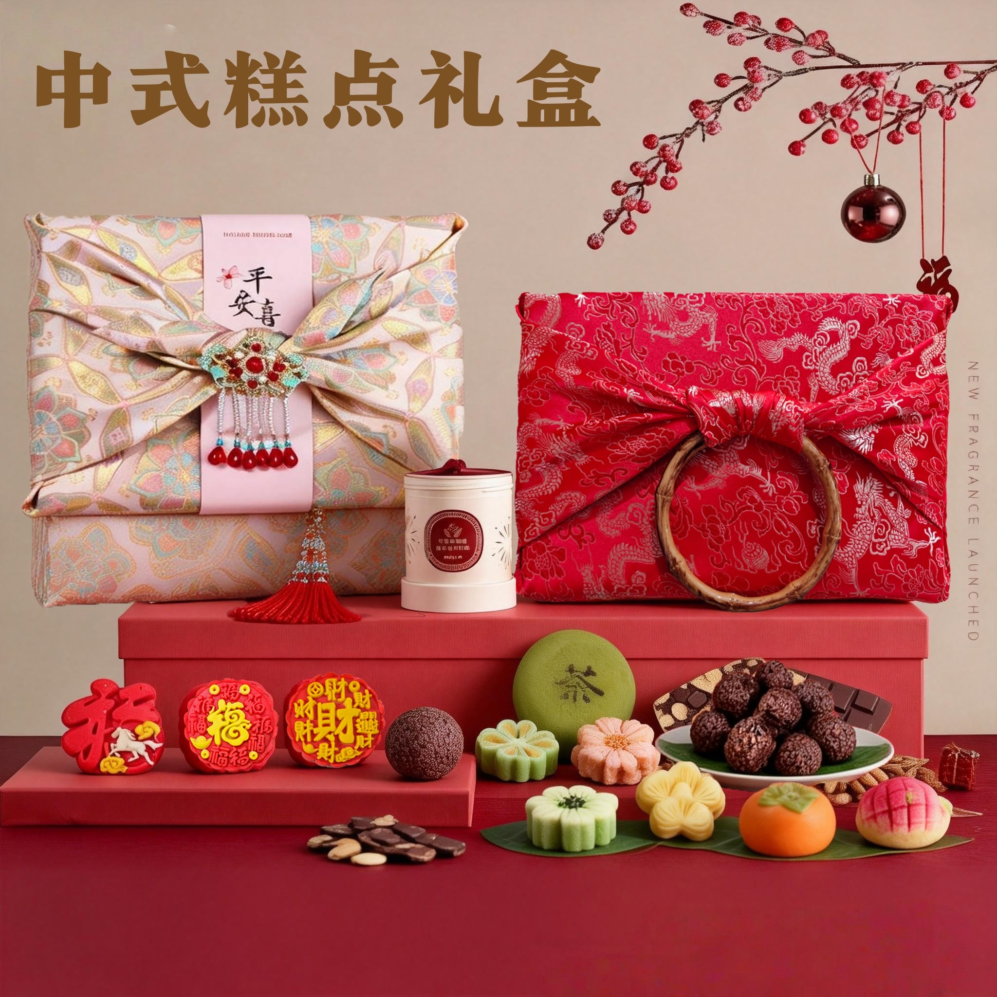 春节新年送礼中式糕点礼盒走亲戚桃花酥零食苏州特产伴手礼送长辈