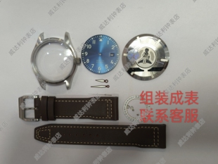 手表配件适海鸥2892瑞士ETA2892A2/SW300机芯真皮带钢表壳镀蓝膜