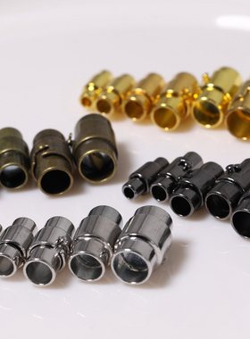 DIY手工饰品配件材料3 4 5 6 7 8mm古铜色金色枪黑白金色磁铁扣子