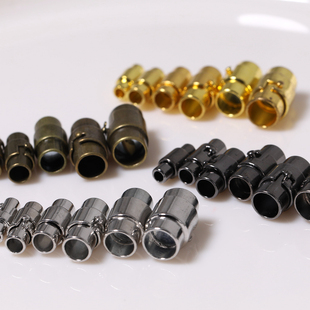 DIY手工饰品配件材料3 8mm古铜色金色枪黑白金色磁铁扣子