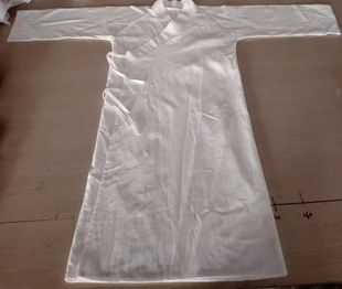 汉服短衫 儿童男女竹节棉白色中衣打底长衫 交领内搭 薄款 夏季