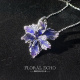鸢尾花项链 花开小夜曲 珐琅925银手工小众高级感