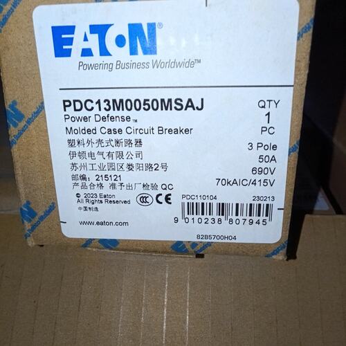 议价EATON塑壳断路器PDC13M0050PDC13M0030PDC13M0060