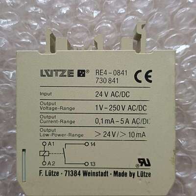 议价LUTZE继电器模块RE4-0841RE4-0842RE4-0843