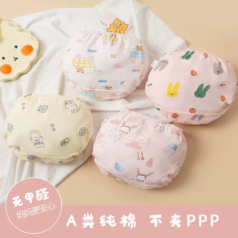 婴儿内裤夏女童纯棉幼儿中小童短裤卡通女孩小裤衩宝宝三角面包裤