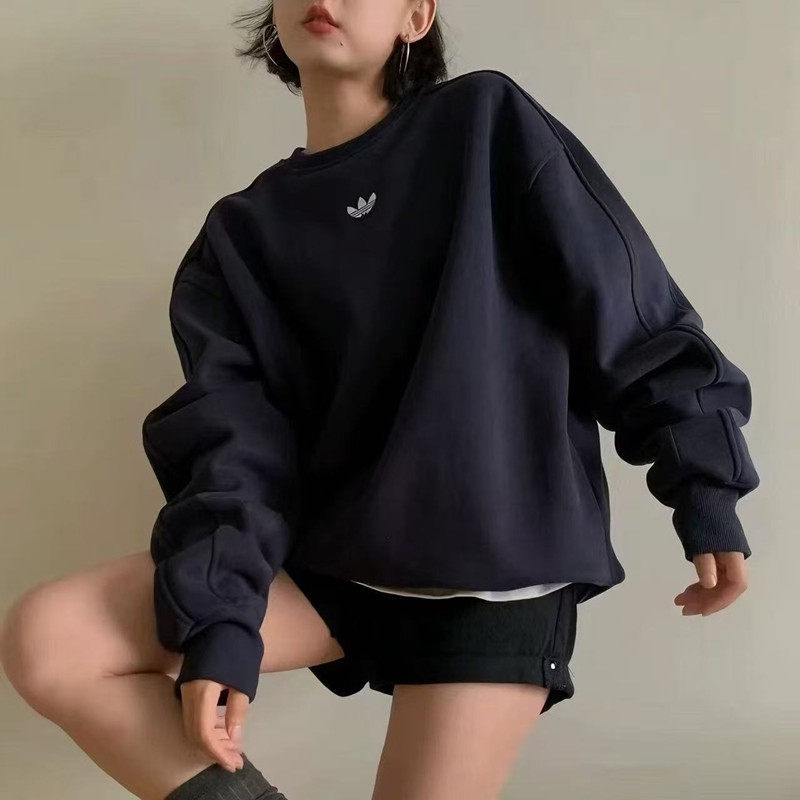 品牌折扣丨小红书推荐春秋圆领卫衣女运动套头上衣休闲宽松打底衫