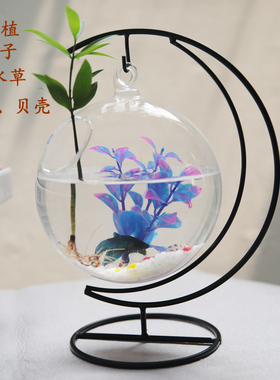 创意悬挂水培花瓶透明鱼缸养鱼