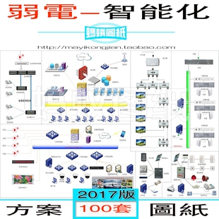 办公楼住宅楼医院智能化强电弱电系统设计方案施工组织CAD施工图