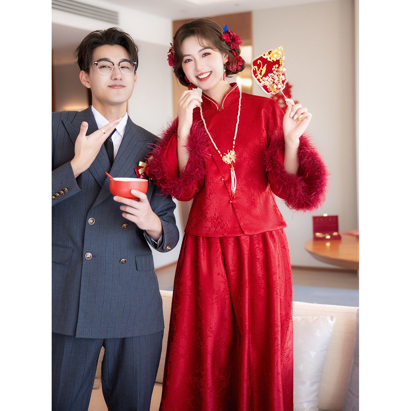 孕妇敬酒服2026新款大码胖mm新中式结婚订婚礼服女回门便装秋冬季